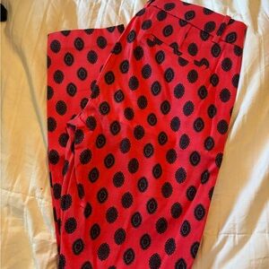 J. Crew Minnie Pants in Red and Black